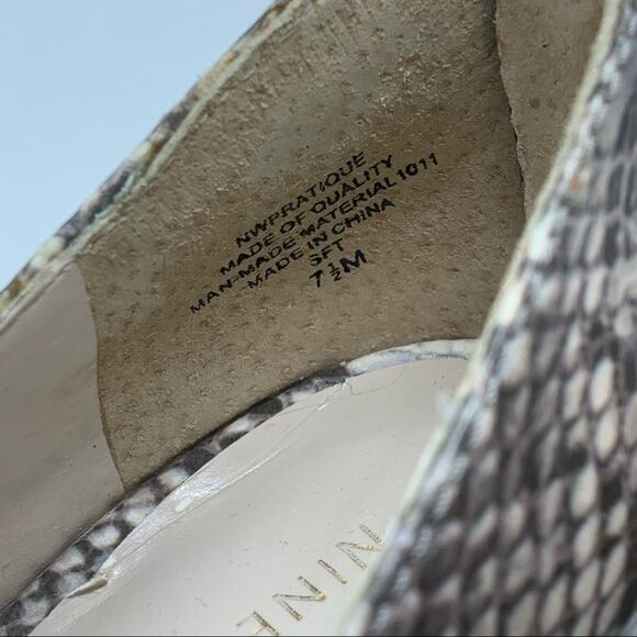 Nine West Stiletto Peep Toe Heels Women’s Size 7.5M Animal Print - Picture 4 of 9
